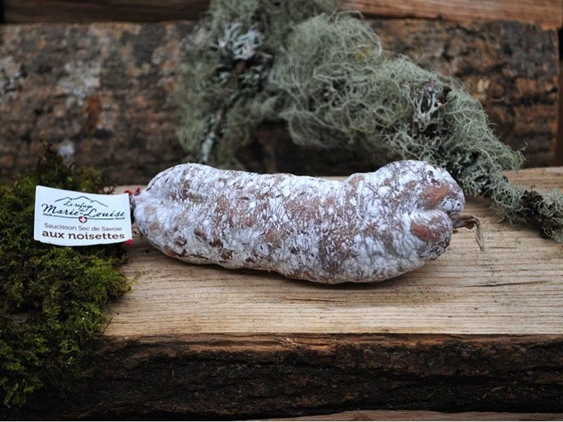 Saucisson noisettes saucisson sec de Savoie - Le Refuge de Marie