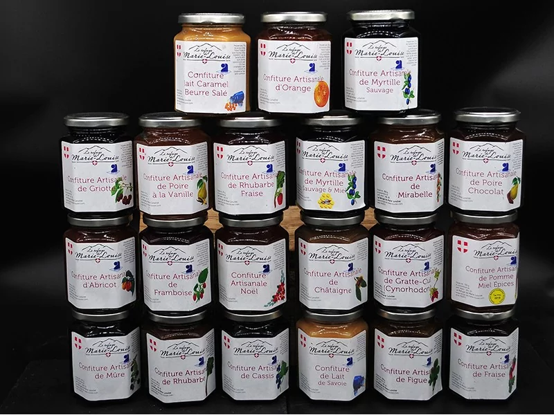 Coffret De Confiture A L'Ancienne De Myrtille Et De Framboise