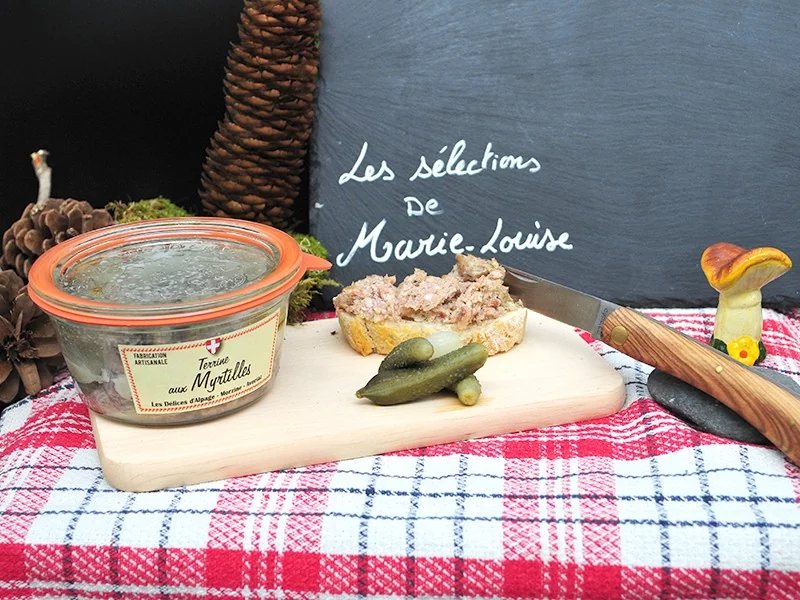 Terrine artisanale aux myrtilles