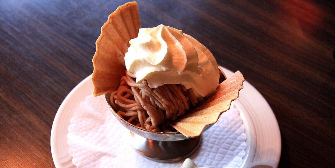 Coupe Mont Blanc à la confiture de châtaignes