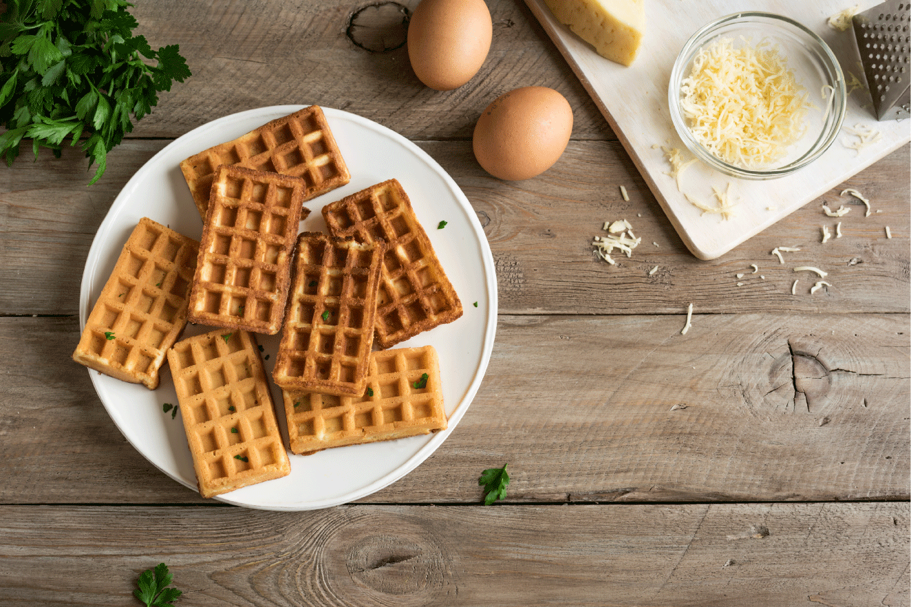 Gaufres salées à la tomme de Savoie