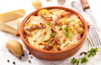 Tartiflette au chou vert & pommes de terre fondantes