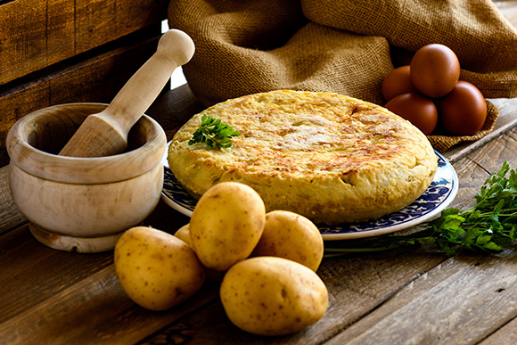 Tortillas de pommes de terre au saucisson et au comté